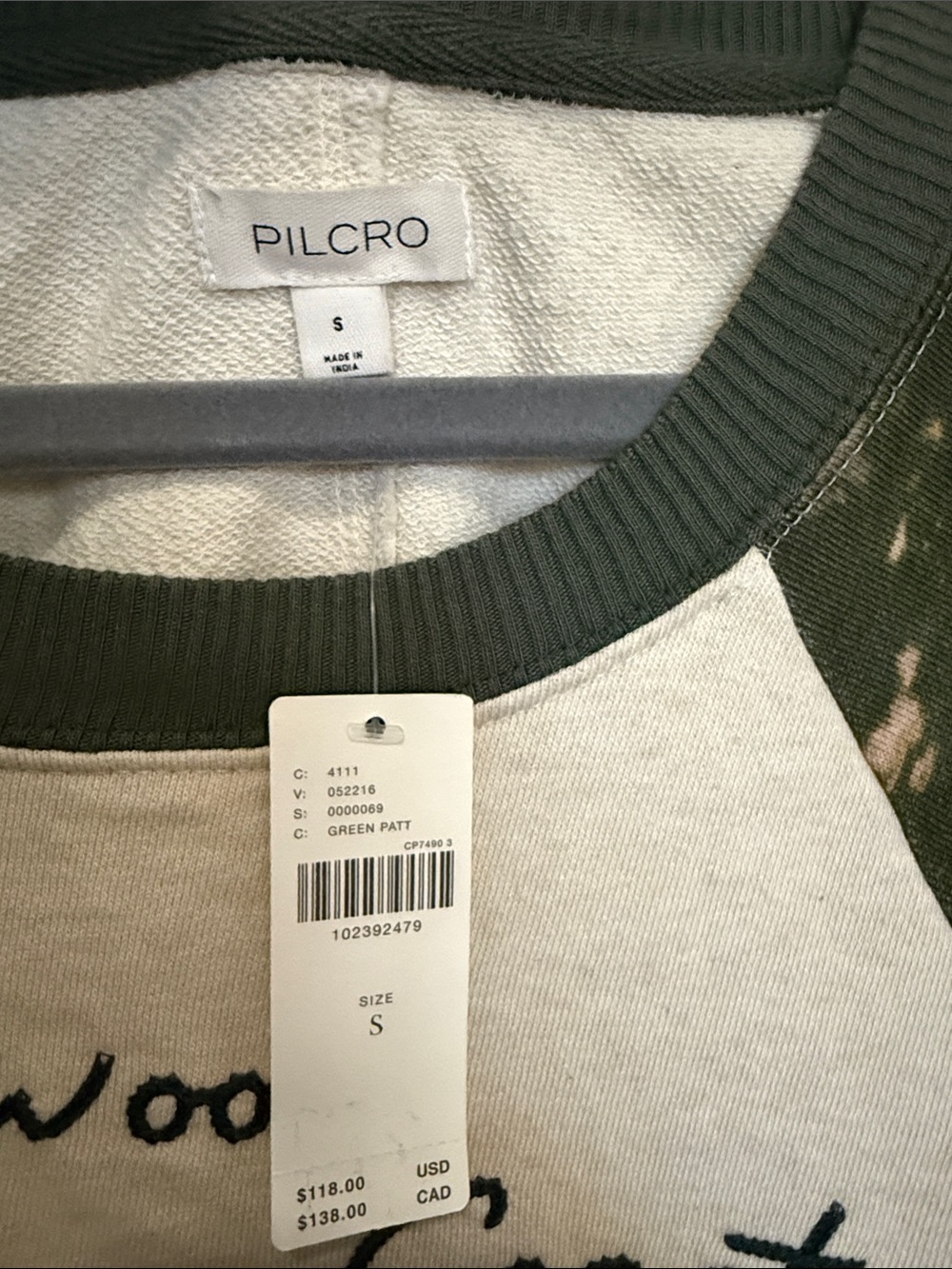 Anthropologie Pilcro The Niki Redwood Coast Embroidered Sweatshirt Small - Picture 3 of 4